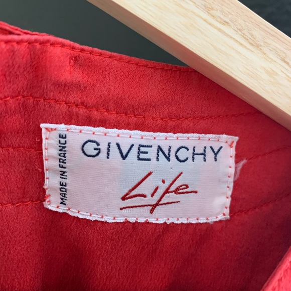 Vintage French Givenchy Red Top | Blouse Size M - Picture 5 of 10